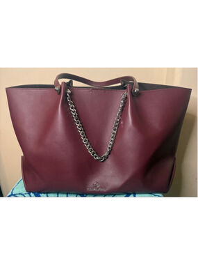 Women's Michael Kors Zena Burgundy Tote Bag